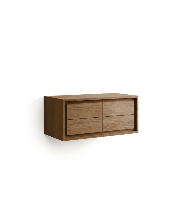 Kenta Мебель для ванной из массива тика с натуральной отделкой, 90 x 45 см