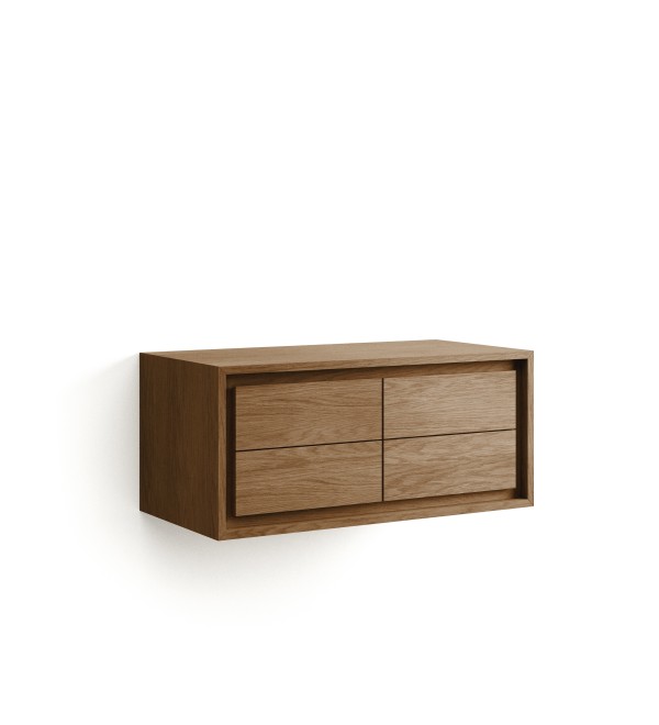 Kenta Мебель для ванной из массива тика с натуральной отделкой, 90 x 45 см