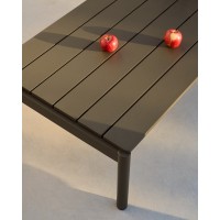Журнальный столик Sorells из зеленого алюминия 63 x 149 см