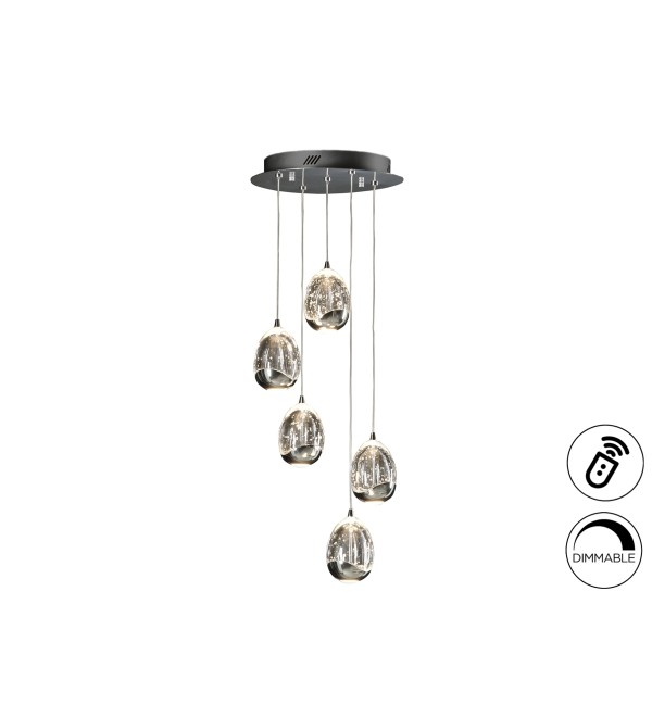 Люстра Rocio LED 5L DIM хром