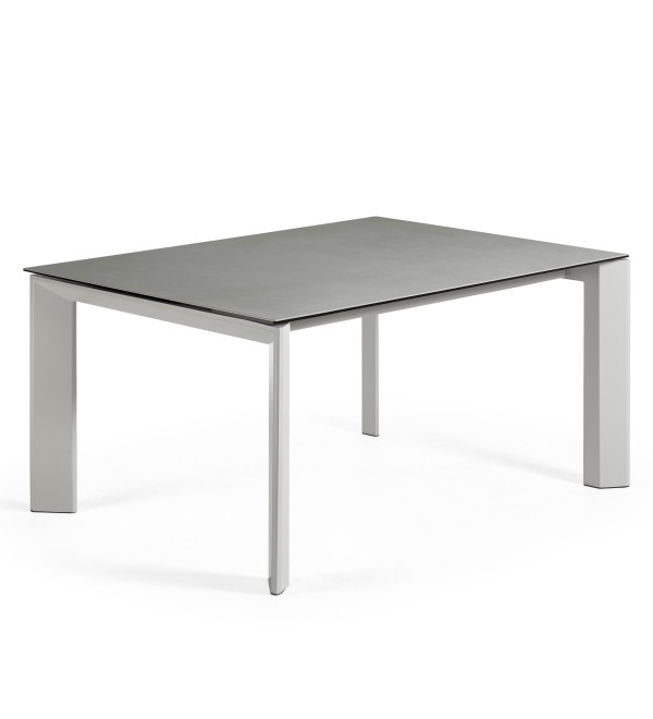 Стол Atta160 (220) x90 серый керамика