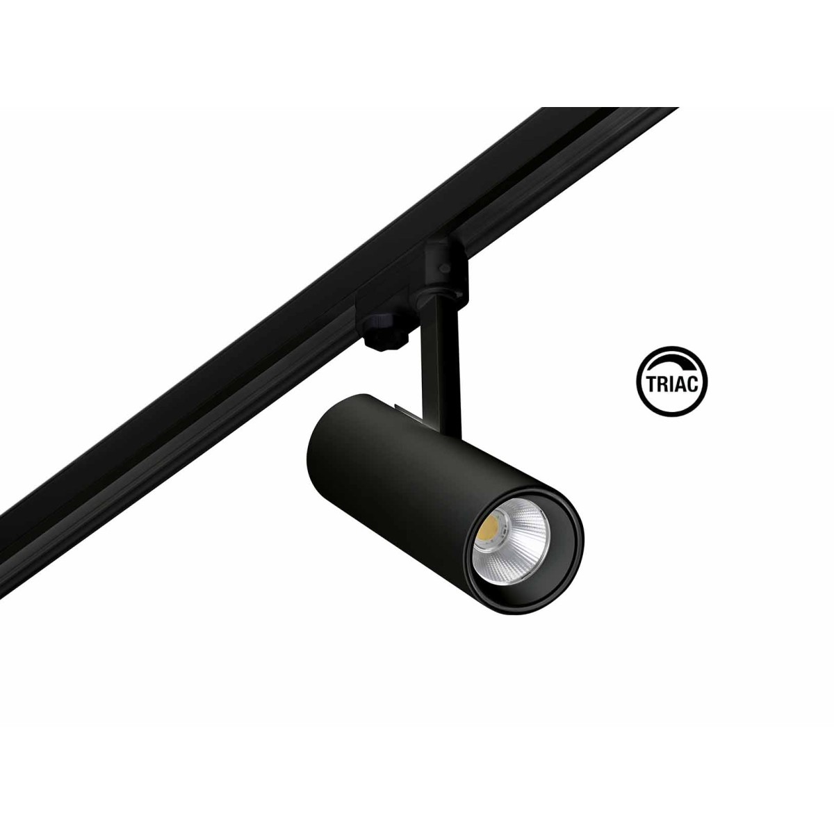 Черный трековый прожектор Fuga Small 12W 2700K 60º TRIAC