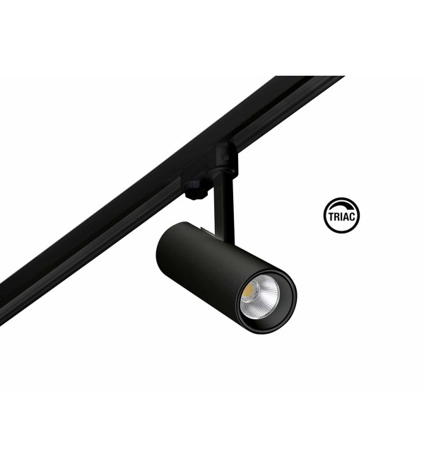 Черный трековый прожектор Fuga Small 12W 2700K 60º TRIAC
