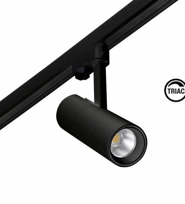 Черный трековый прожектор Fuga Small 12W 2700K 60º TRIAC