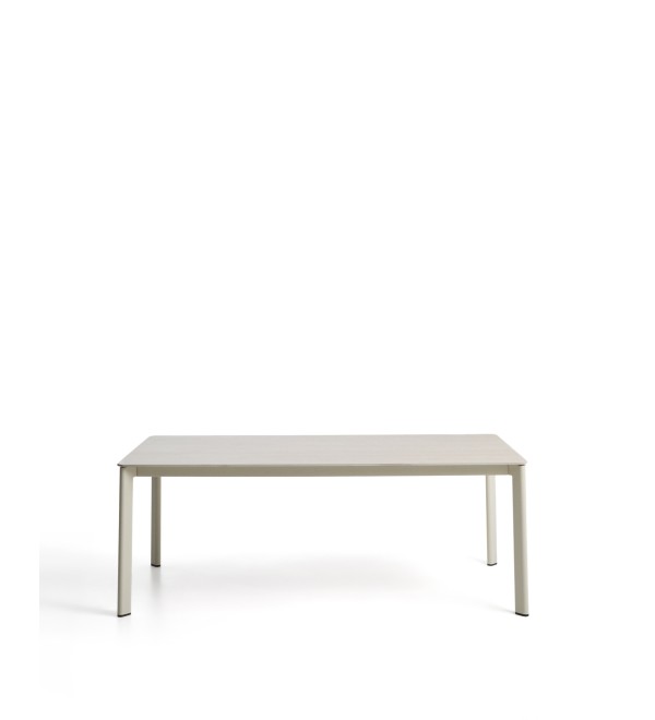 Уличный стол Anafi из спеченного камня и бежевого алюминия 180 x 90см