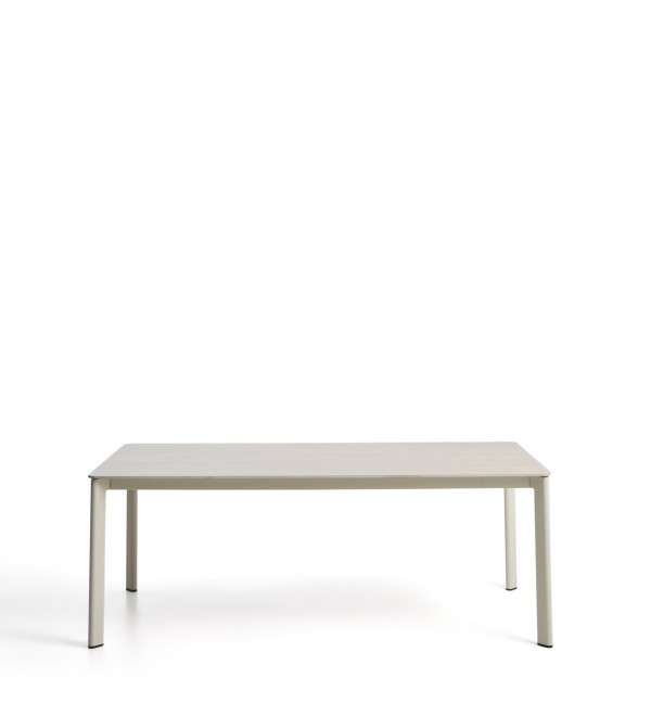 Уличный стол Anafi из спеченного камня и бежевого алюминия 180 x 90см