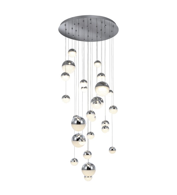 Подвесной светильник Sphere LED 27L Ø80 хром BLUETOOTH CCT 500 см