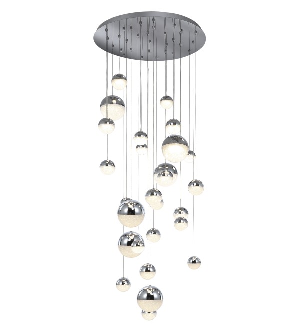 Подвесной светильник Sphere LED 27L Ø80 хром BLUETOOTH CCT 500 см