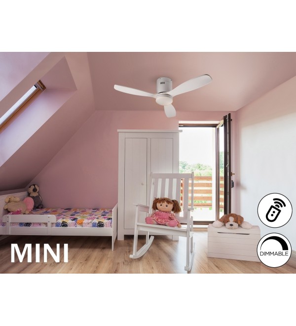 Siroco MINI Потолочный вентилятор с освещением DIMABLE белый