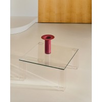 Журнальный столик Adularia из стекла прозрачного цвета 85 x 85