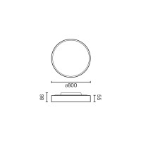 Потолочный светильник Domio Ш800 78W черный PRISM 3000K CRI80 DALI