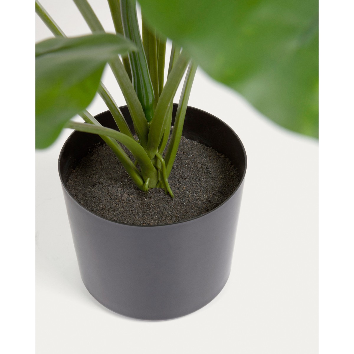Искусственное растение Alocasia пахучая с черным горшком 57 см