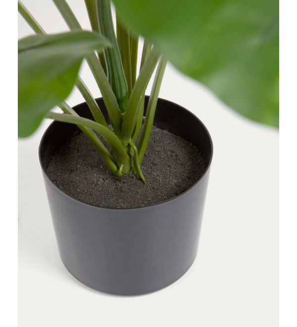 Искусственное растение Alocasia пахучая с черным горшком 57 см