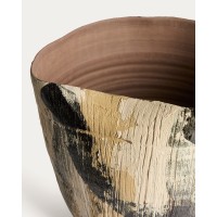 Коричневая керамическая ваза Dirva, 38 см