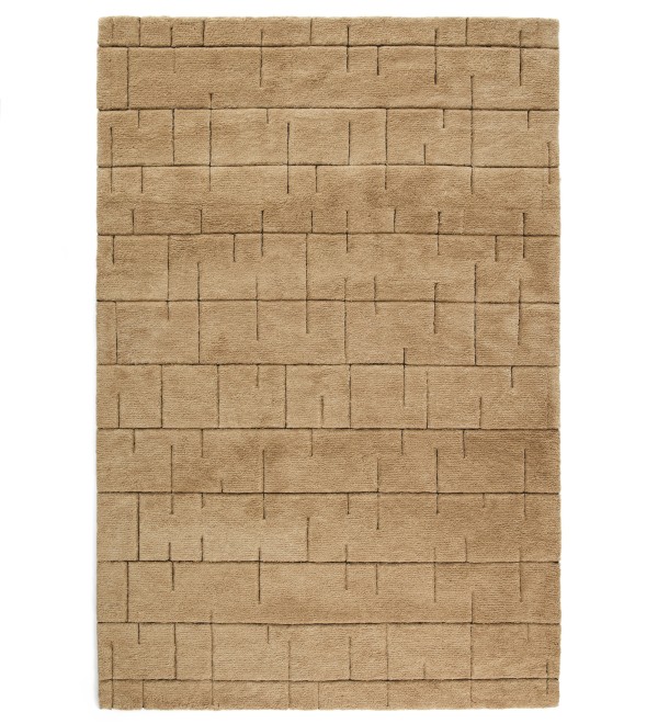 Ковер Helun из коричневой шерсти с рисунком, 200 x 300 см