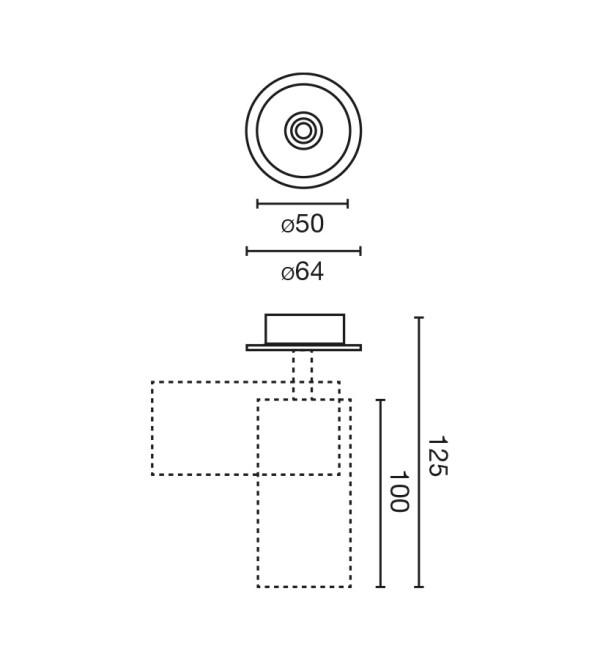 Встраиваемый светильник FOST RECESSED 15W черный 12° 3000K CRI90 CASAMBI