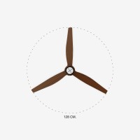 Вентилятор JUST FAN M, цвет старое золото/орех, 3000K