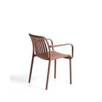 Уличный стул Isabellini из пластика терракотового цвета
