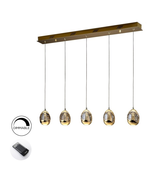 Подвесной светильник Rocio 5L золотой DIMMABLE