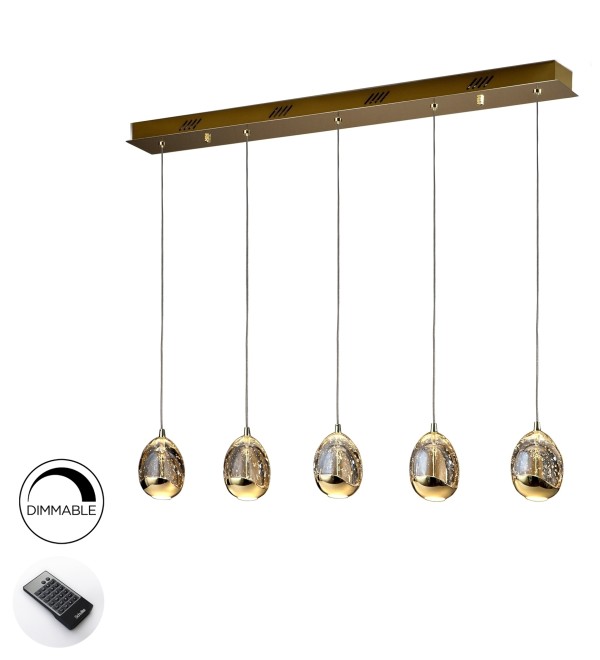 Подвесной светильник Rocio 5L золотой DIMMABLE
