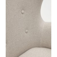 Patio Бежевое кресло из синели с ножками из массива бука