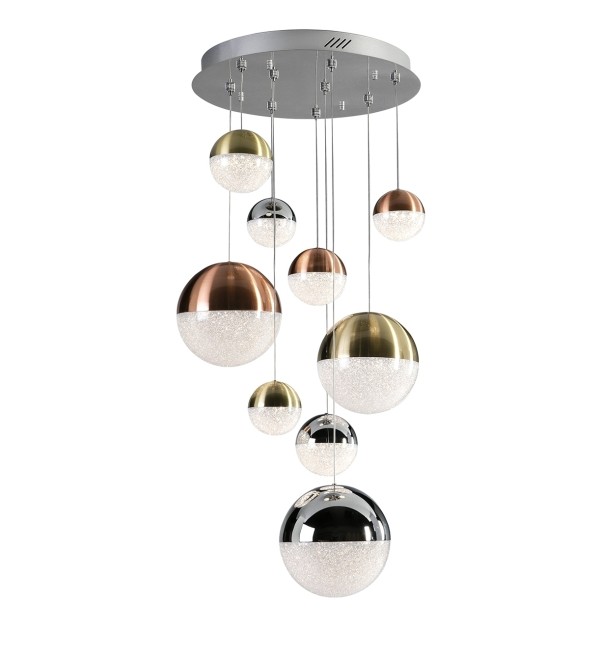 Подвесной светильник Sphere 9L LED Ø50 DIM разноцветный