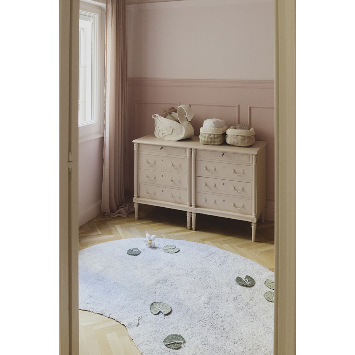 Корзина стеганная Матча 30*20*20