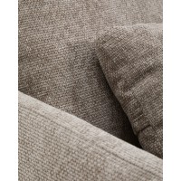 Трехместный диван-кровать Laira из бежевой синели, 218 см