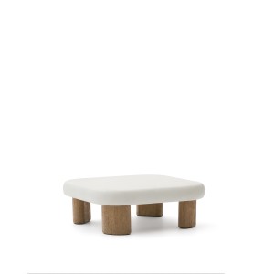 Журнальный столик Labra из цемента и акации 80 x 80 см