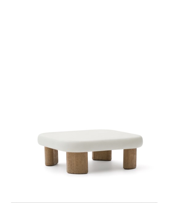 Журнальный столик Labra из цемента и акации 80 x 80 см