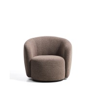 Поворотное кресло Odenia из коричневого микробукле