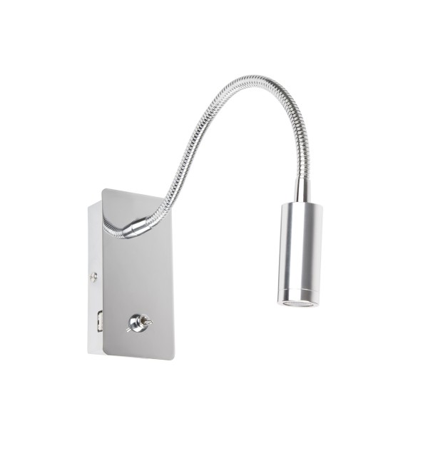 JULIET USB C Chrome настенная лампа с ридером LED 3W 3000K