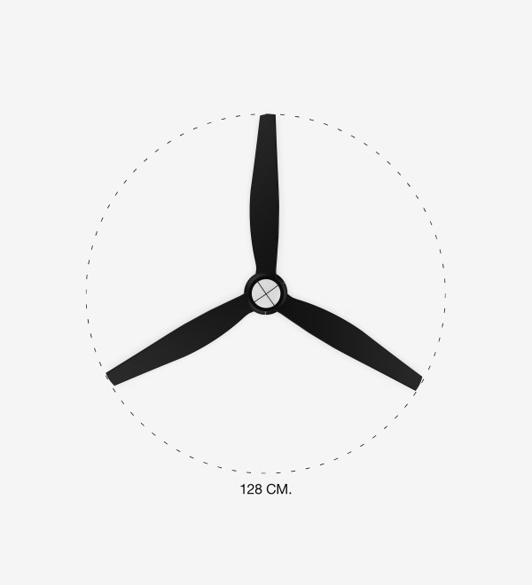 Потолочный вентилятор с освещением JUST FAN M Ш1280 черный 3P черный 3000K