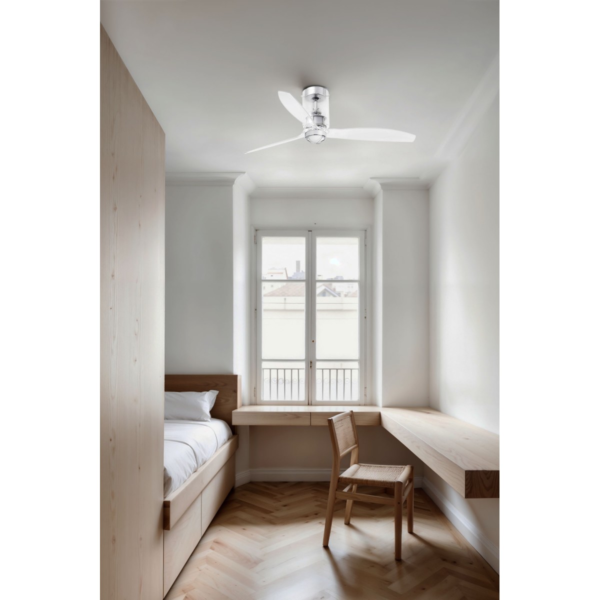 Потолочный вентилятор Mini Tube Fan LED прозрачный