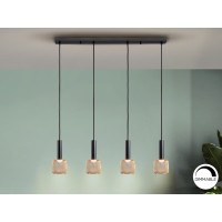 Линейный светильник Sincro 4L черный/золотой