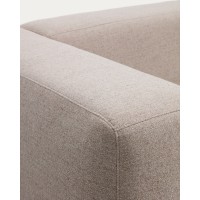 Четырехместный диван с шезлонгом Blok из бежевой синели, 330 см