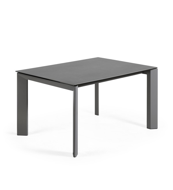 Стол Atta 140 (200) x90 антрацит керамика