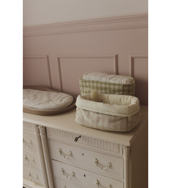 Корзина стеганная Розовая 30*20*20