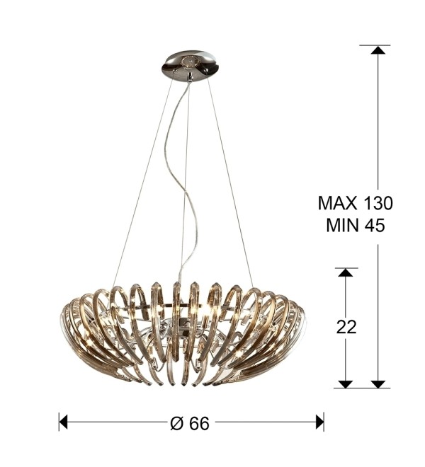 Люстра Ariadna 12L шампань DIMABLE