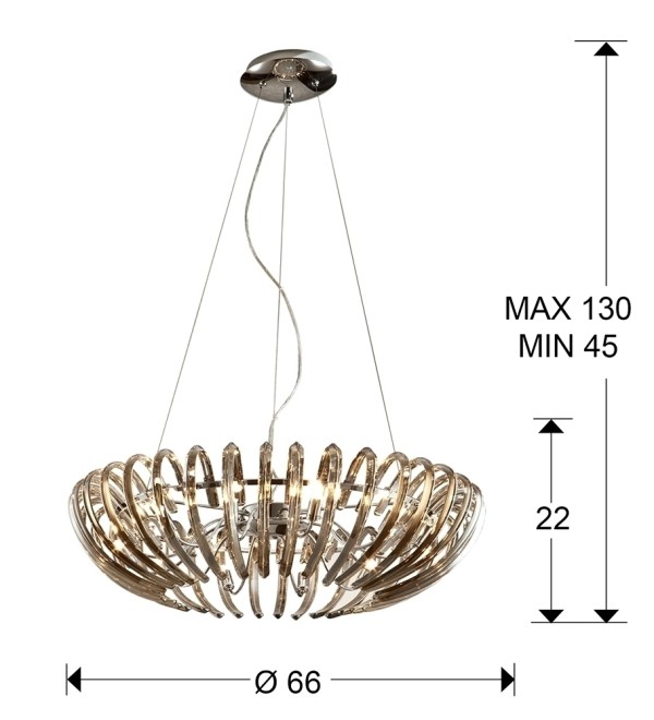 Люстра Ariadna 12L шампань DIMABLE