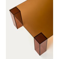 Журнальный столик Adularia из стекла коричневого цвета 140 x 60