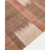 Джутовый ковер Domira с разноцветным узором икат, 200 x 300 см