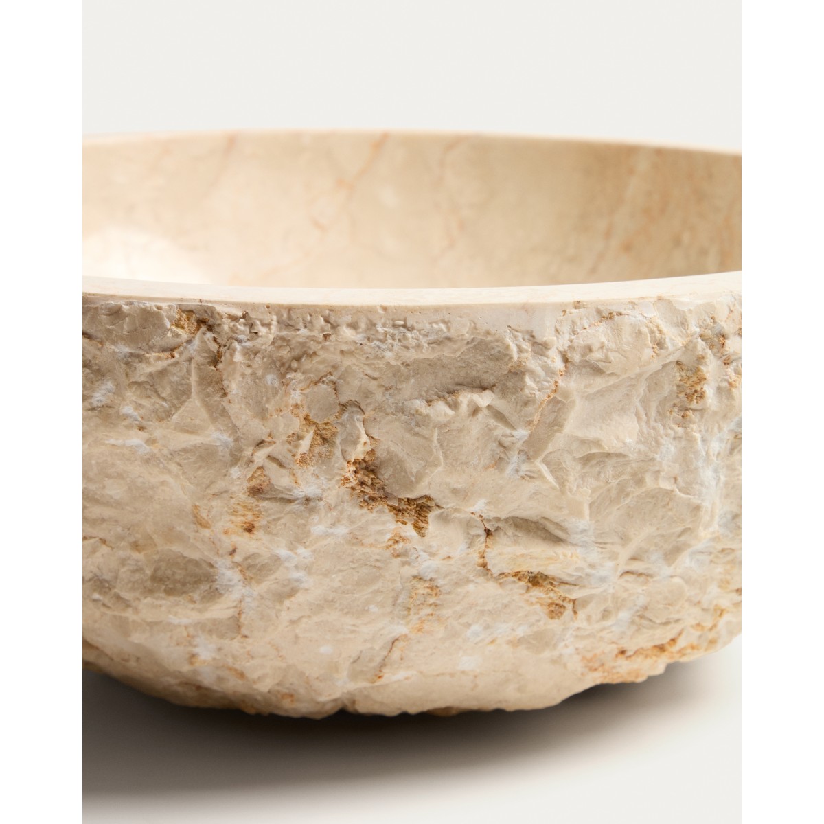Раковина Orvane из бежевого мрамора Ø 40 см