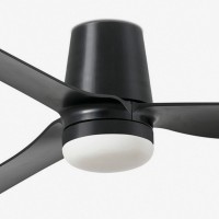 Потолочный вентилятор PUNT TUB M Ш1300MM черный 3 P LED 18W TUYA