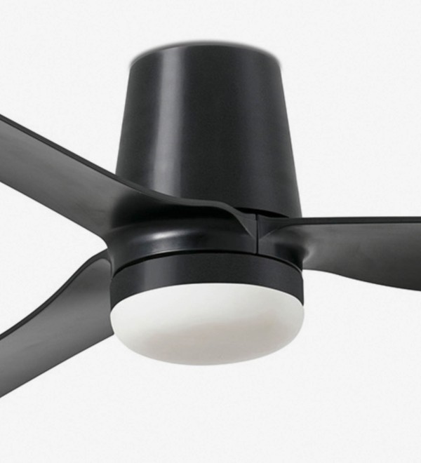 Потолочный вентилятор PUNT TUB M Ш1300MM черный 3 P LED 18W TUYA