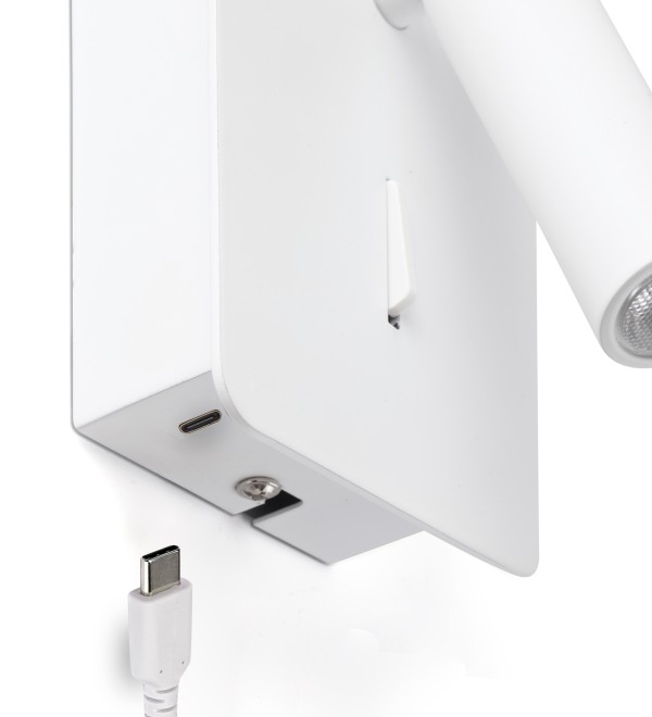 SUAU USB C Белый настенный светильник для чтения LED 3W