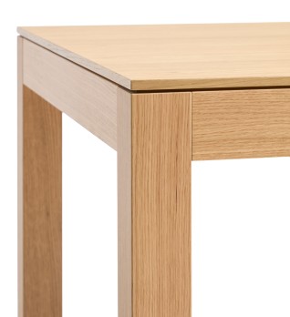 Раздвижной стол Narevi из дубового шпона с натуральной отделкой, 210 (270) x 100 см