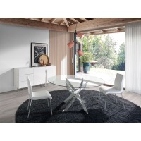 Стол обеденный F2133 /1061 стеклянный Ø140