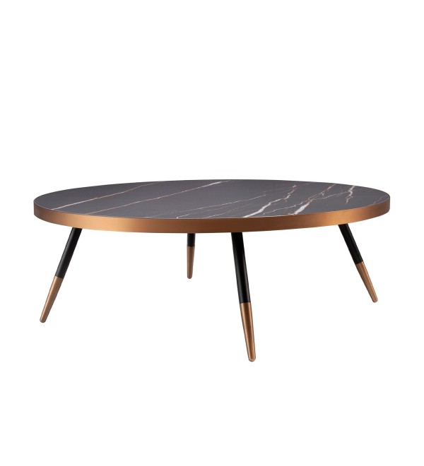 Круглый журнальный столик из стали и керамики CT1015-3AA /2068