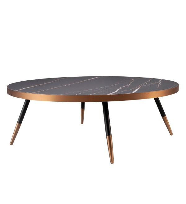 Круглый журнальный столик из стали и керамики CT1015-3AA /2068